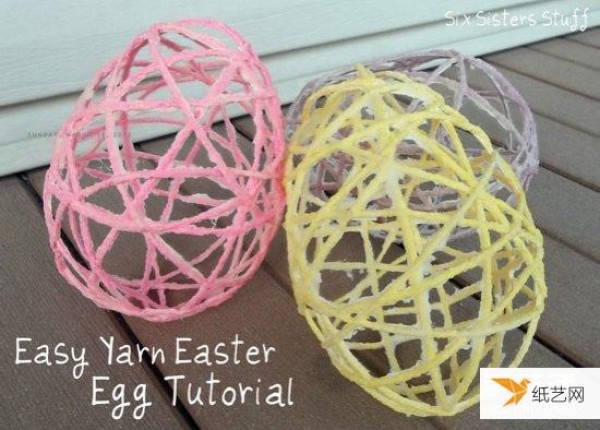 Step-by-step tutorial on making personalized Easter hollow eggs by hand using some simple ropes