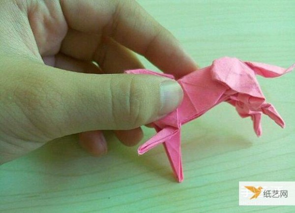 Super detailed 3D horse origami illustrations by Hideo Komatsu