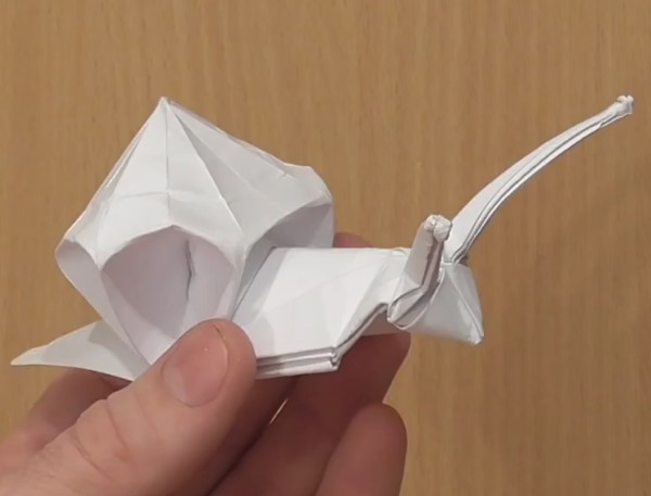 Origami tutorial for simple origami snail