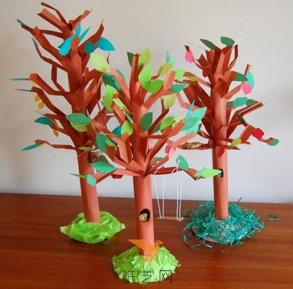 Beautiful handmade tree making tutorial for children