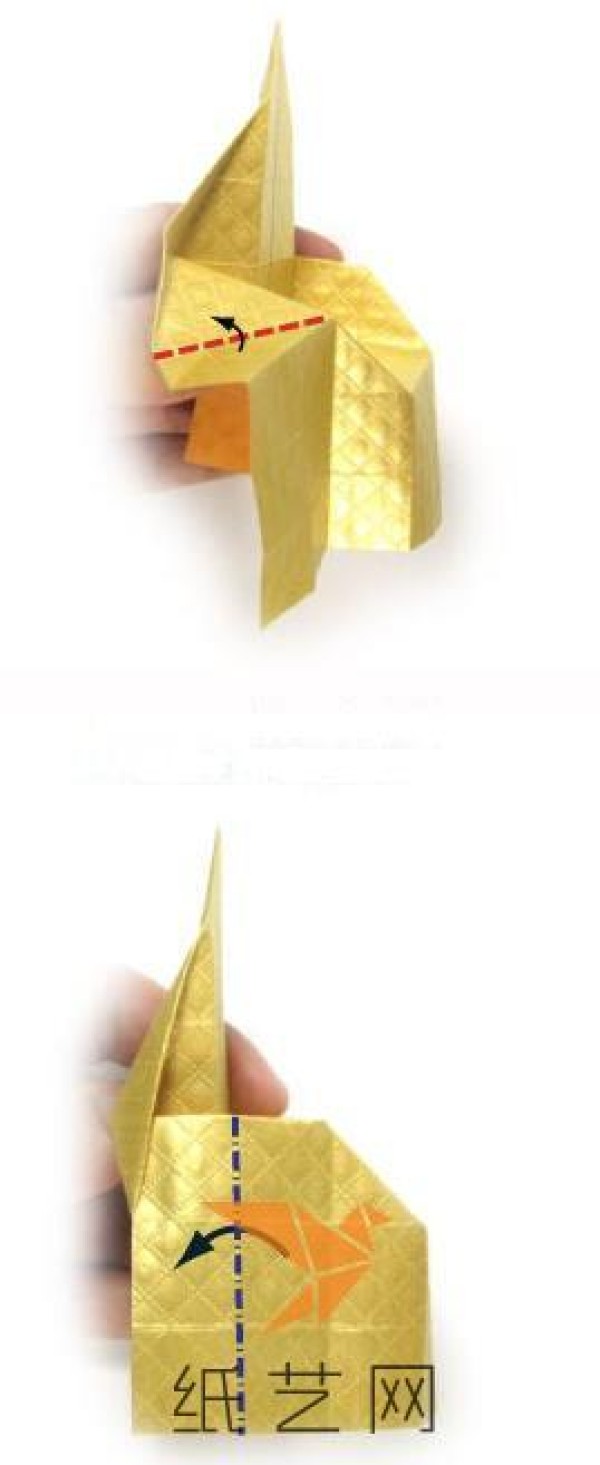 Detailed Origami Golden Throne Making Tutorial Children’s Day Gift