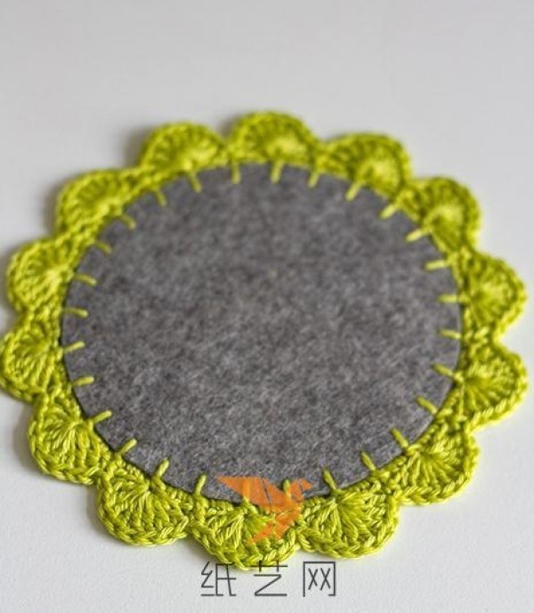 Small and fresh crochet lace coaster making tutorial