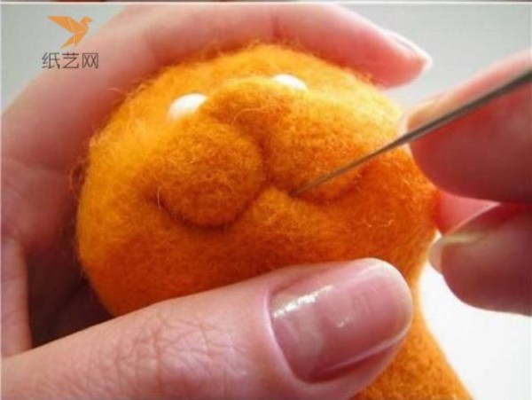 Wool felt tutorial, vivid wool felt Garfield DIY making tutorial