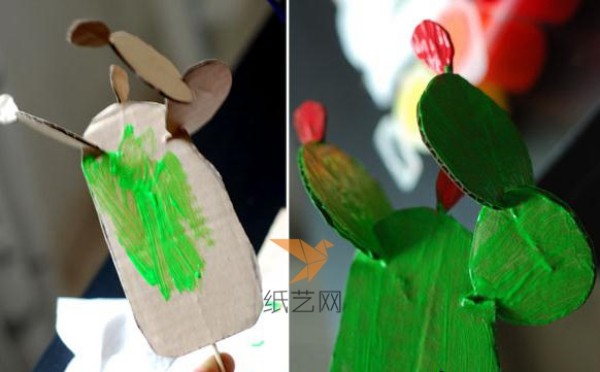 Make cute cactus out of cardboard