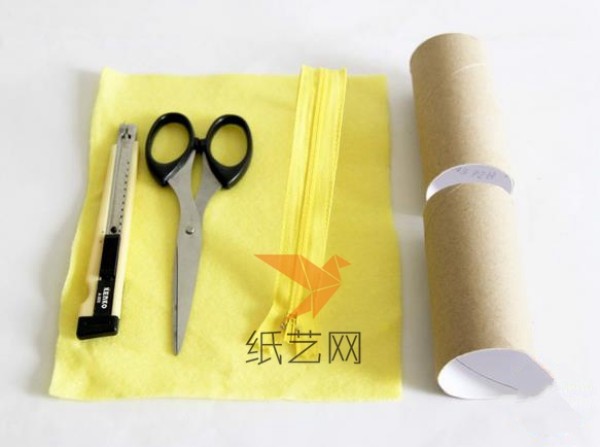 Tutorial on turning toilet paper tubes into treasure and making non-woven pencil bags