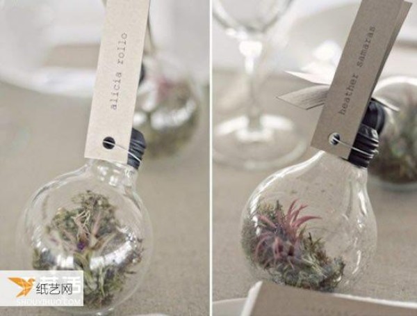 Picture tutorial on how to make table props specially arranged for personalized weddings