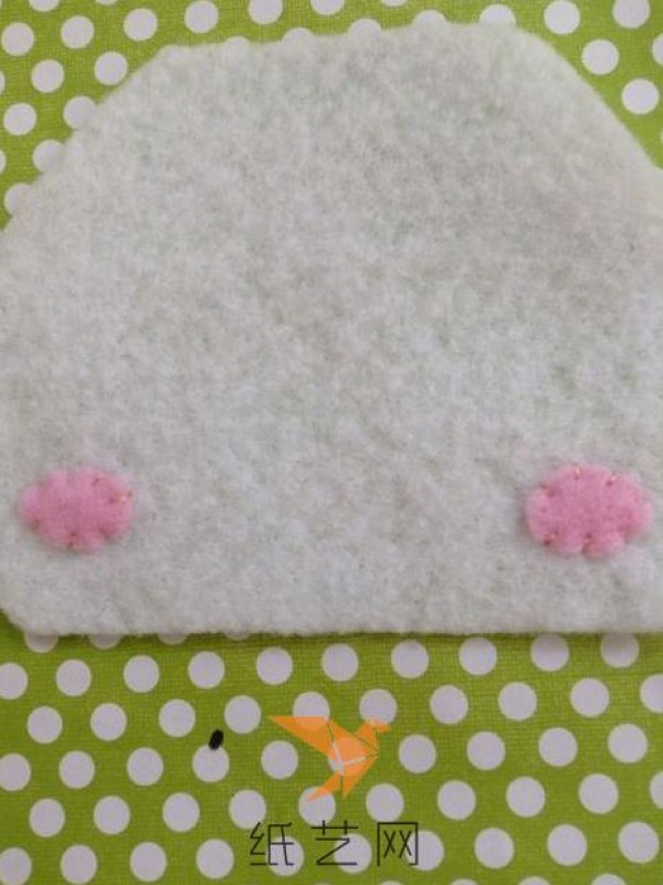 Cute handmade non-woven rice ball coin purse tutorial