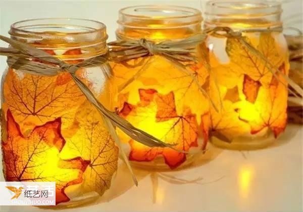 How to hand-make a romantic and personalized night light using maple leaves