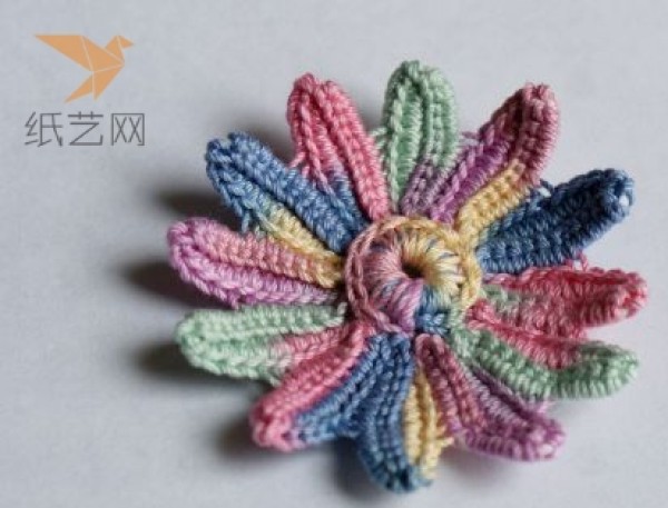 Colorful chrysanthemum wool crochet tutorial wool crochet colorful chrysanthemum knitting tutorial