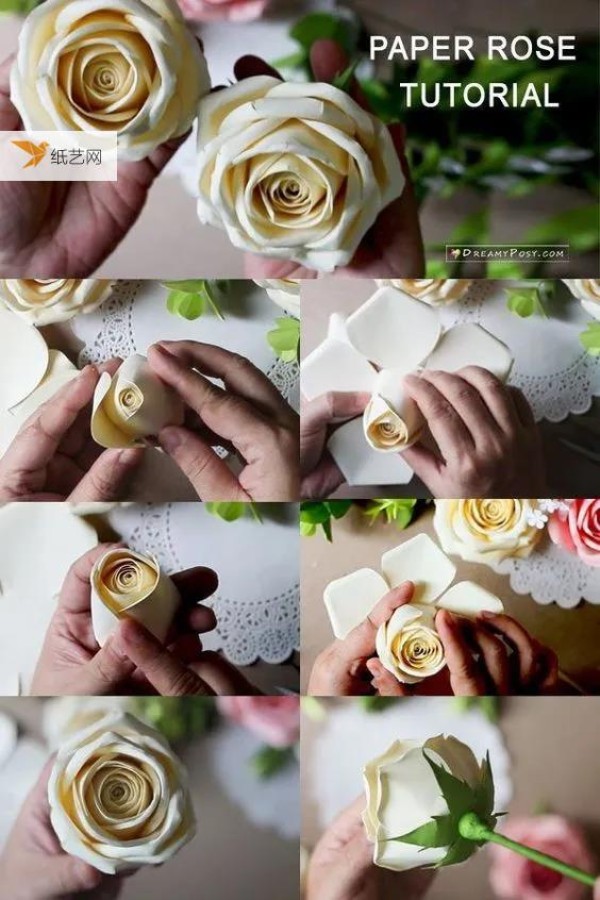 A lot of paper carvings, tutorial collection, roses, peonies (with templates, video tutorials)