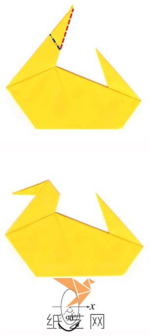 Simple Childrens Day handmade origami duck making tutorial