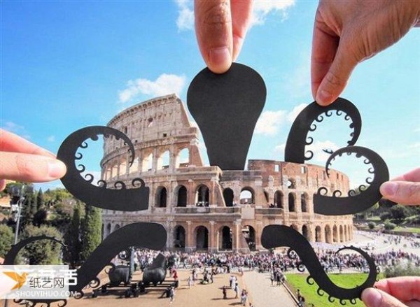 When paper-cut art meets architecture, global landmarks have been damaged