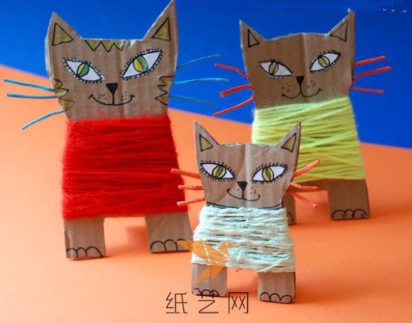 A DIY kitten making tutorial for children to turn waste into treasure by hand