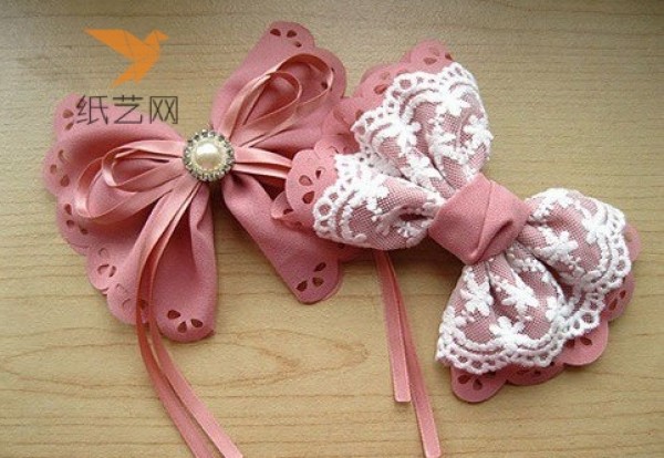 Fabric tutorial Korean version sweet style fabric bow making tutorial