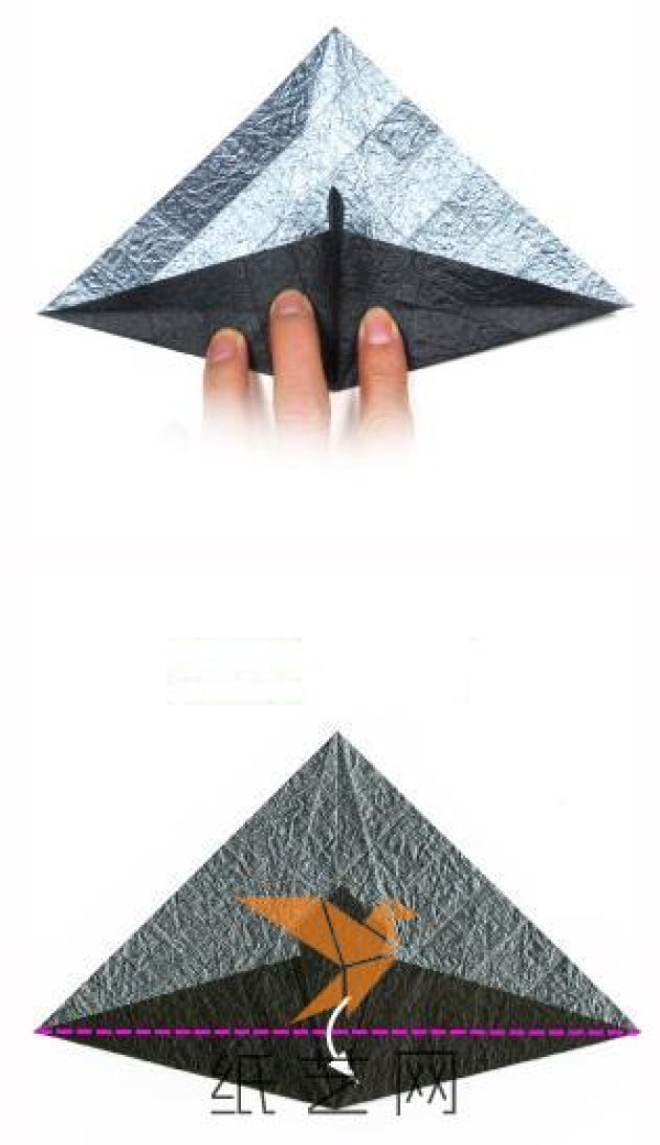 Detailed tutorial on making magical standing origami paper cranes