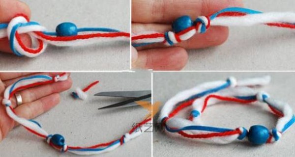 Simple and beautiful hand-knitted bracelet making tutorial