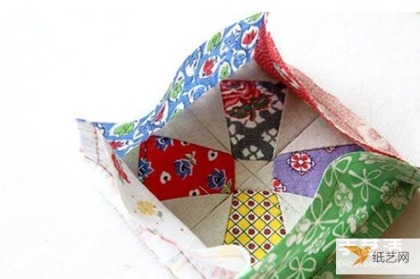 Share the step-by-step illustration of how to use patchwork to make pin inserts.