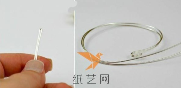 Tutorial on how to make an exquisite small heart-shaped wire bracelet