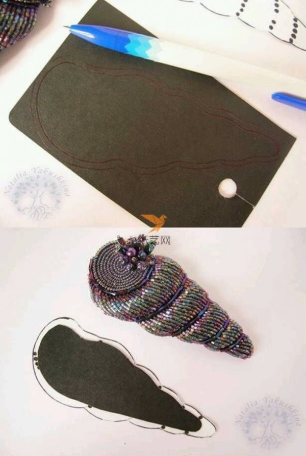 Tutorial on how to make a snail-style beaded necklace Beading tutorial