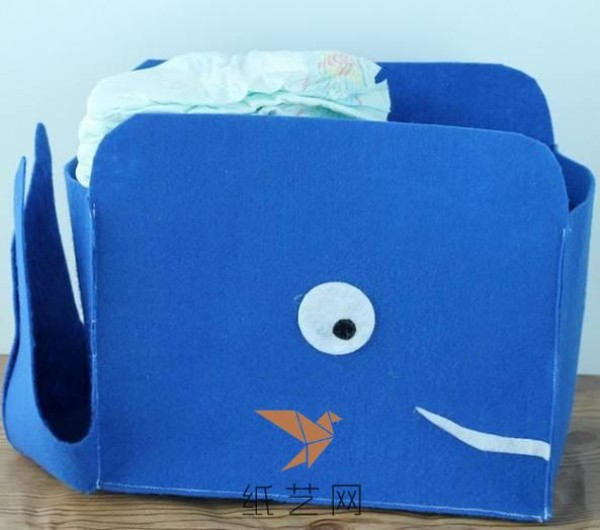 Tutorial on making cute little whale children’s storage box