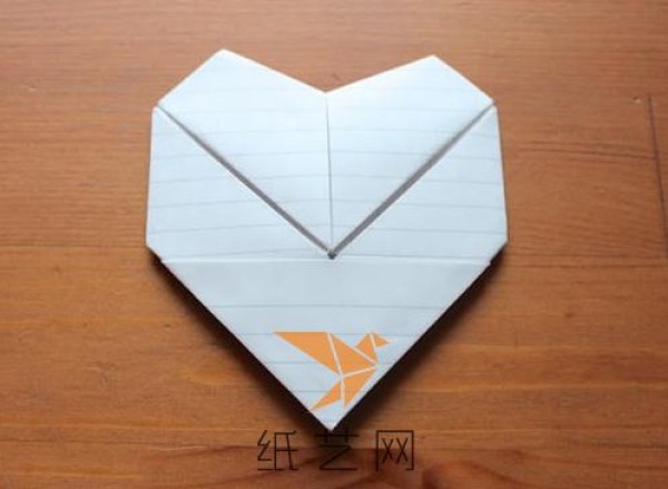 How to fold letter paper into heart shape