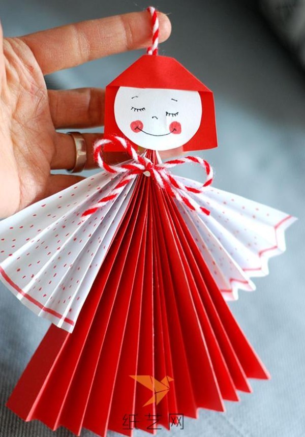 Simple and beautiful children’s handmade origami doll New Year decoration making tutorial