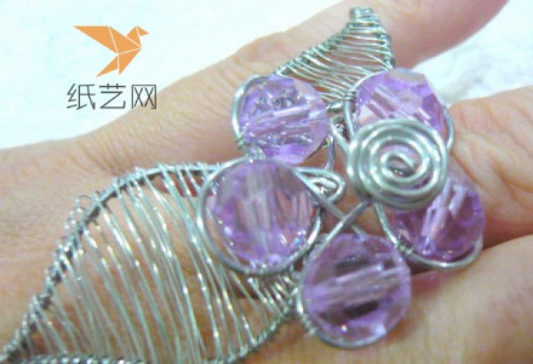 Beaded Braided Wire Wrap Flower Ring Making Tutorial