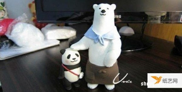 Tutorial on how to make a personalized white bear using clay