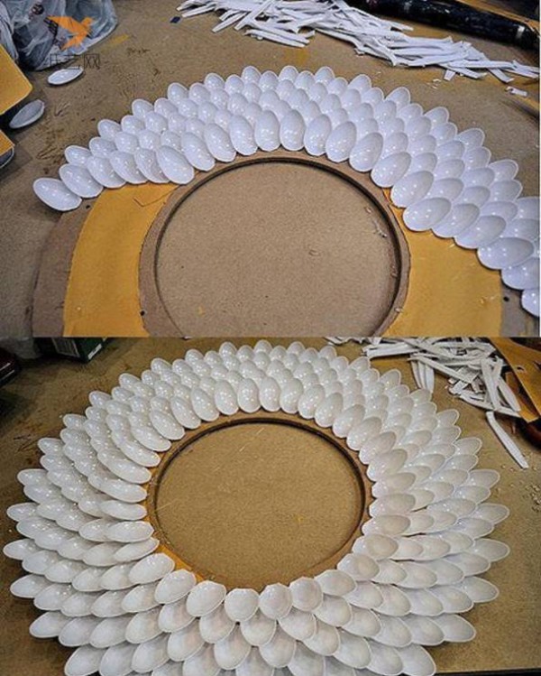 Tutorial on turning waste into treasure: a beautiful and atmospheric decoration made of disposable plastic spoons