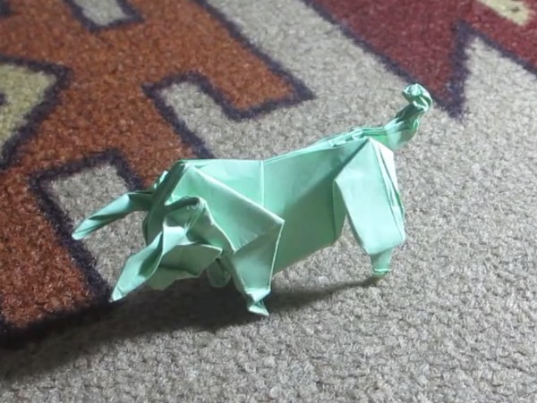 Origami bull manual folding tutorial