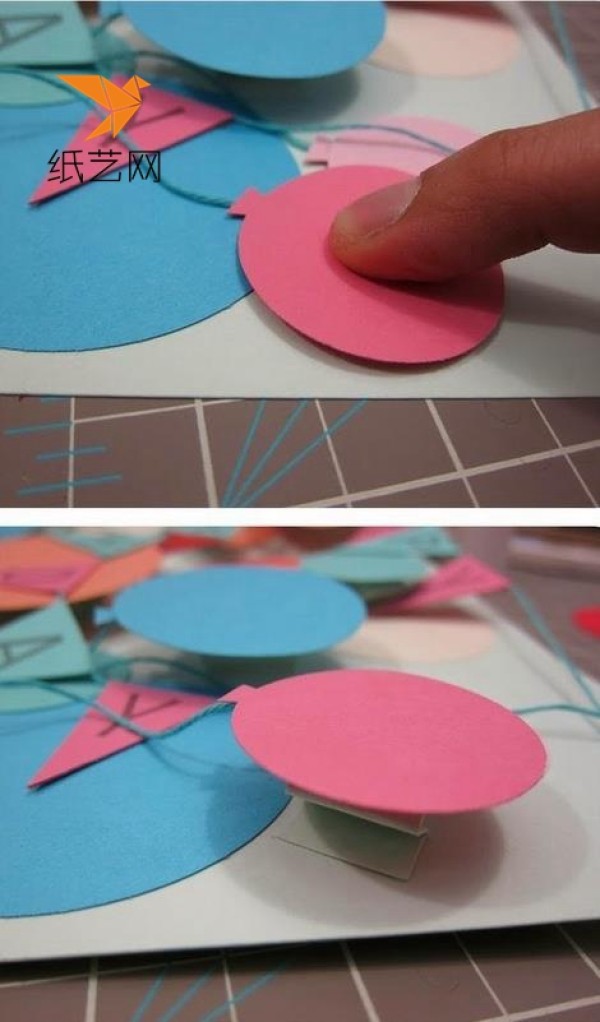 A small handmade tutorial for children to make three-dimensional birthday greeting cards