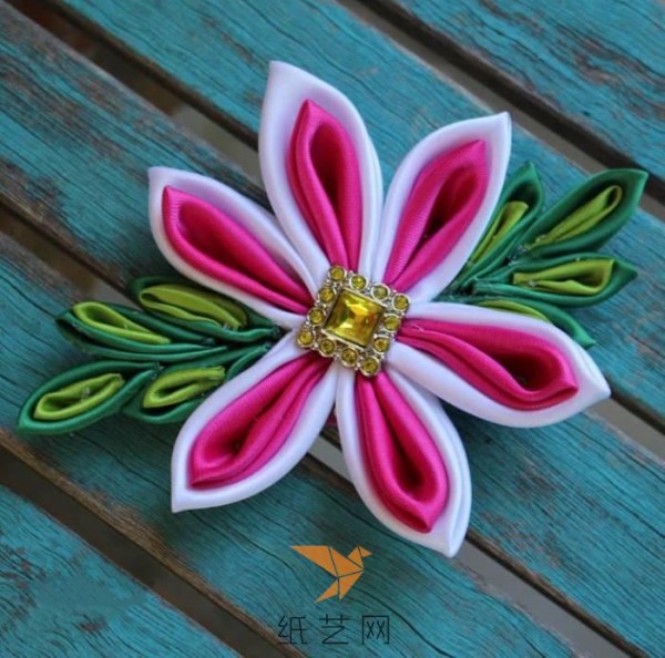 New Year Decoration Ribbon Flower Making Tutorial