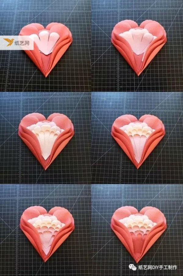 Love gift, paper art three-dimensional bouquet illustrated tutorial is here