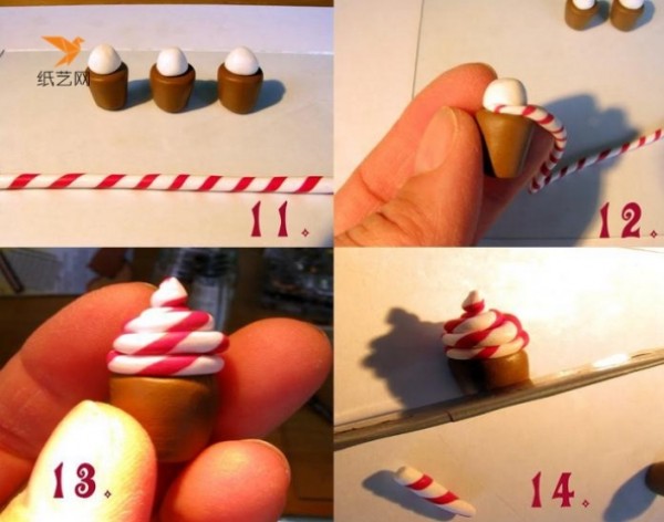 Tutorial on how to make delicious and tempting small cakes made from ultra-light clay