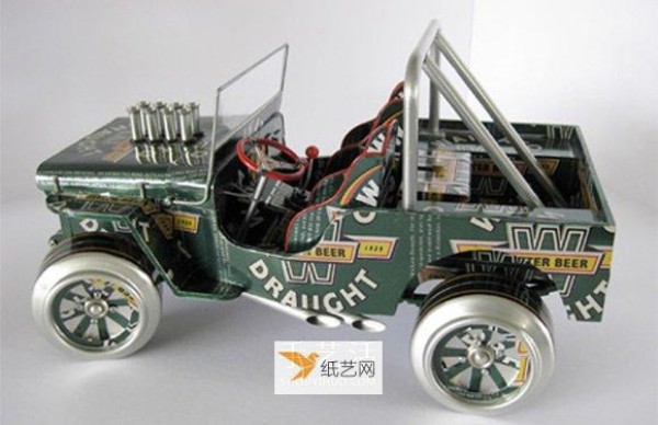 Use cans to create beautiful car model works