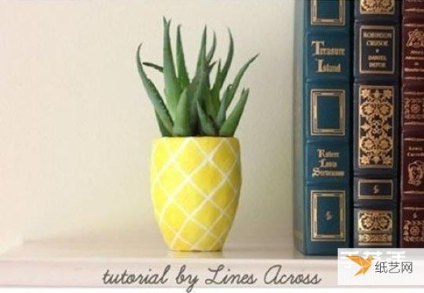 Illustrated tutorial on how to make your own personalized clay flowerpot pineapple flowerpot