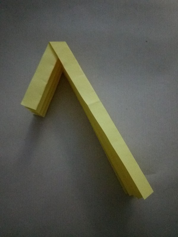 Origami three-dimensional capital letter A