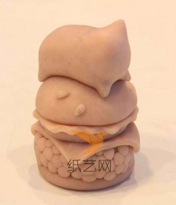 Cute Super Light Clay Hamburger Kitten Tutorial