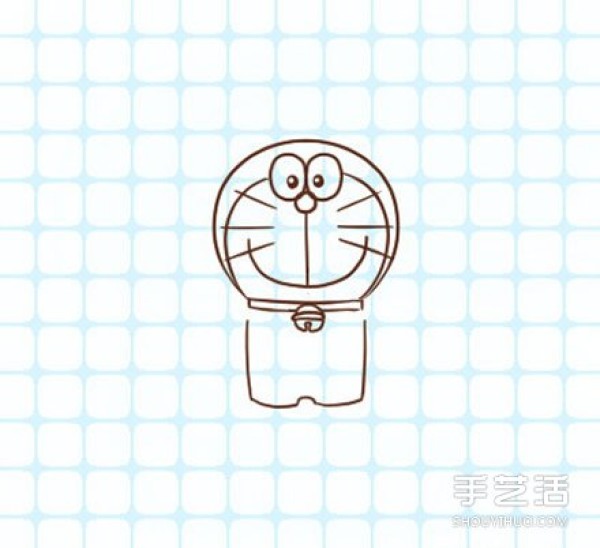 Colorful Doraemon simple drawing pictures with step-by-step illustrations