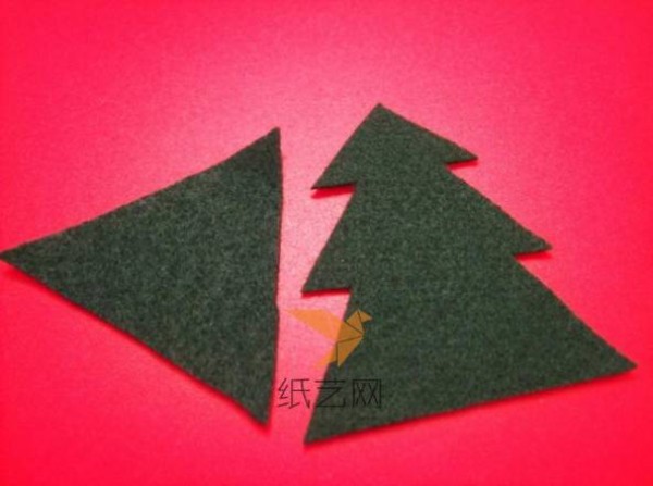 Tutorial on how to make cute non-woven Christmas tree hanging ornaments