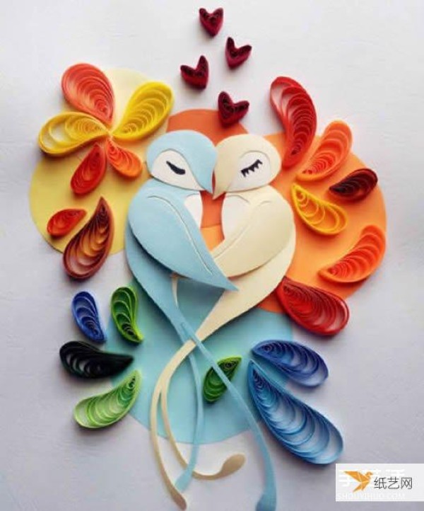 Appreciate pictures of handmade works of beautiful paper quilling that make people feel particularly shocked