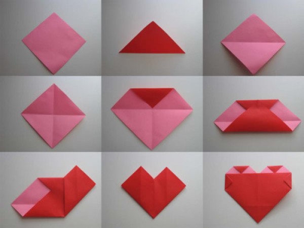 Just cut and cut a piece of red color paper to make a beautiful love wall!