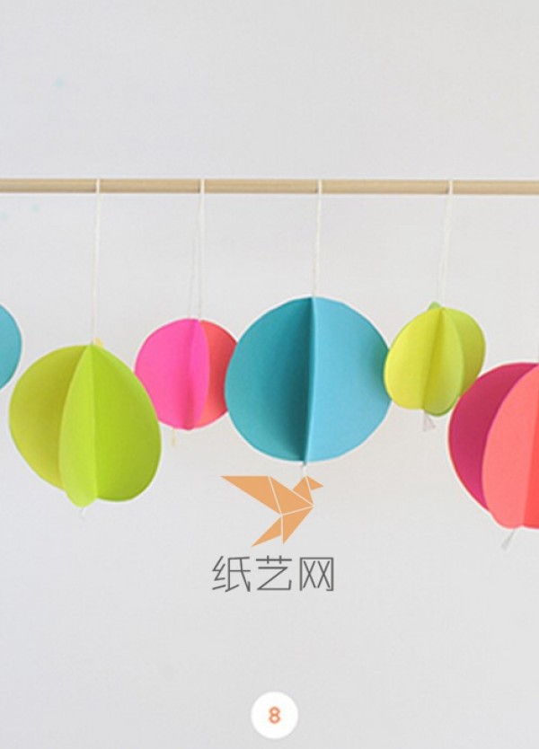 Manual illustrated tutorial for making simple lanterns for Mid-Autumn Festival and making paper art pendants