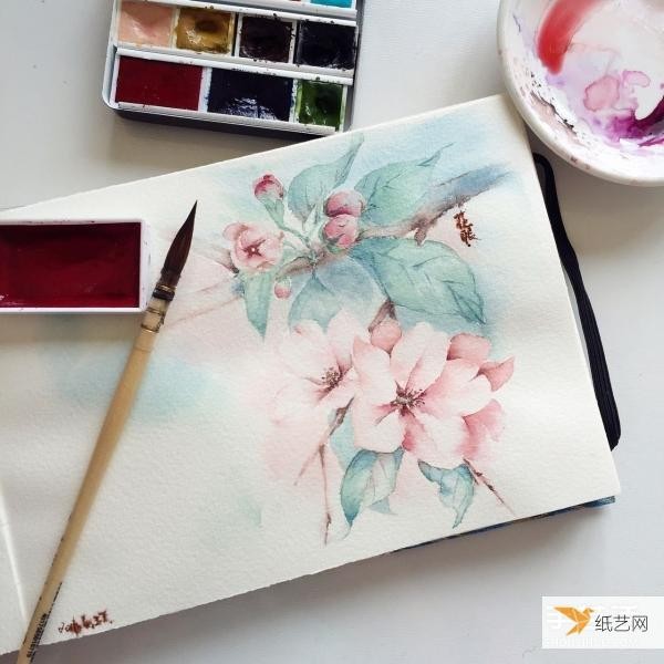 Share the main techniques of flower watercolor painting tutorial illustrations