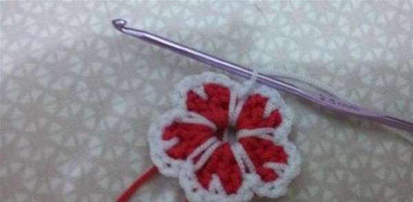 Crochet elegant unit flower plum blossom handmade simple knitting illustration