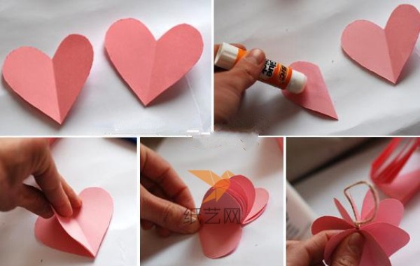 Tutorial on making a beautiful three-dimensional heart-shaped Valentine’s Day decorative tree