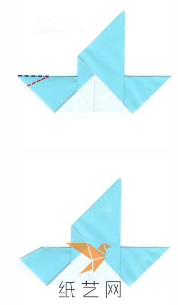 Tutorial on how to make origami peace doves for children during the Spring Festival