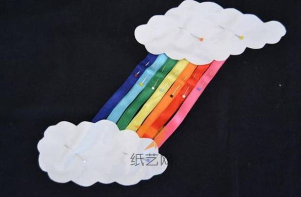 Beautiful rainbow cloud DIY backpack making tutorial