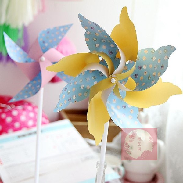 Can you make paper pinwheels? Windmills can also be used for decoration! !