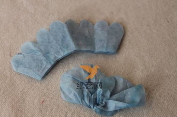 Illustrated tutorial for making handmade paper flowers from dyed cotton paper for Teachers' Day